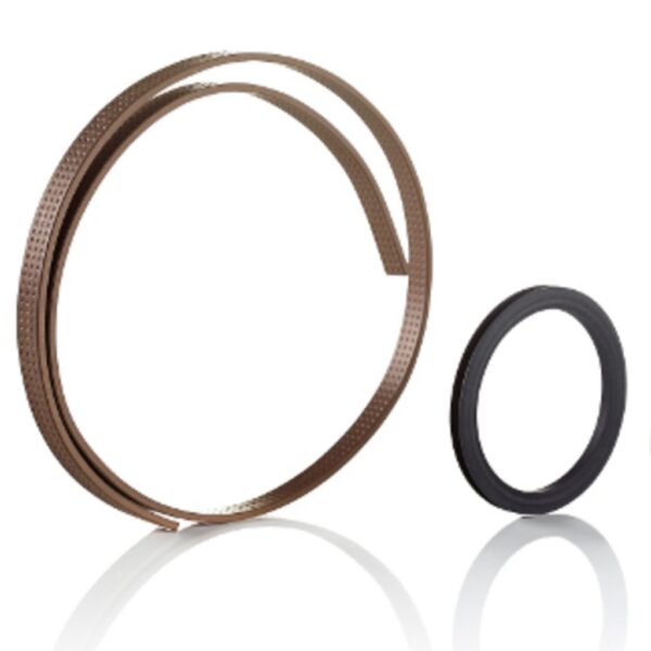 رینگ آب‌بندی و گاید تفلون PTFE برای سیلندرهای هیدرولیک و پنوماتیک (رینگ پیستون و اورینگ کمکی)