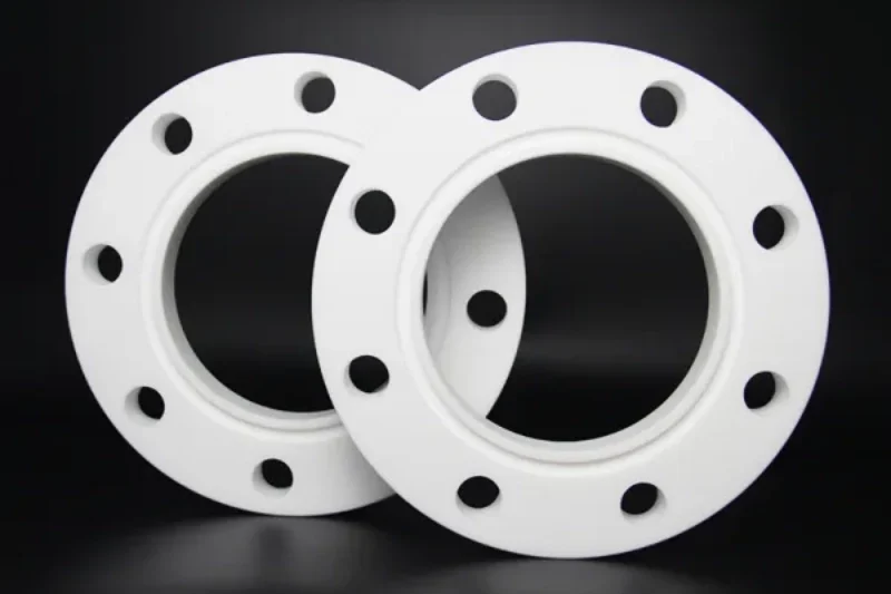فلنج پلیمری تفلونی PTFE سفید